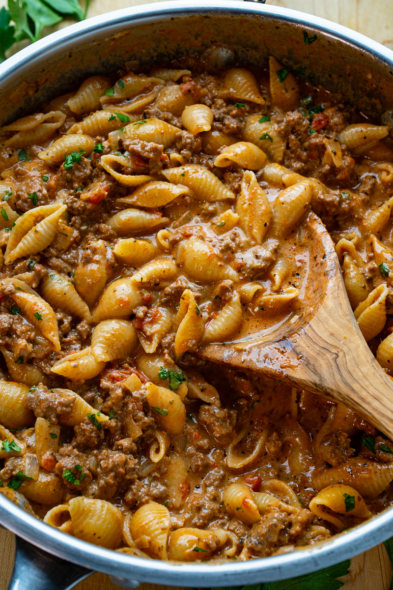 One-pan Cheesy Beefy Pasta One-pan Cheesy Beefy Pasta