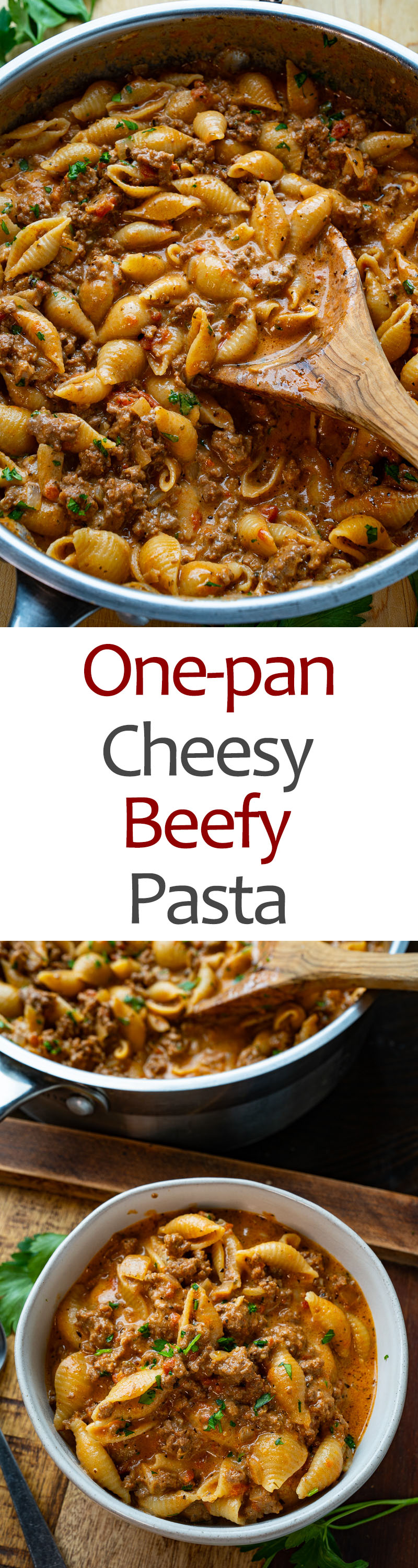 One-pan Cheesy Beefy Pasta One-pan Cheesy Beefy Pasta
