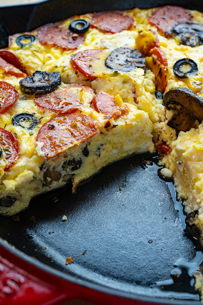 Pepperoni Pizza Egg Casserole