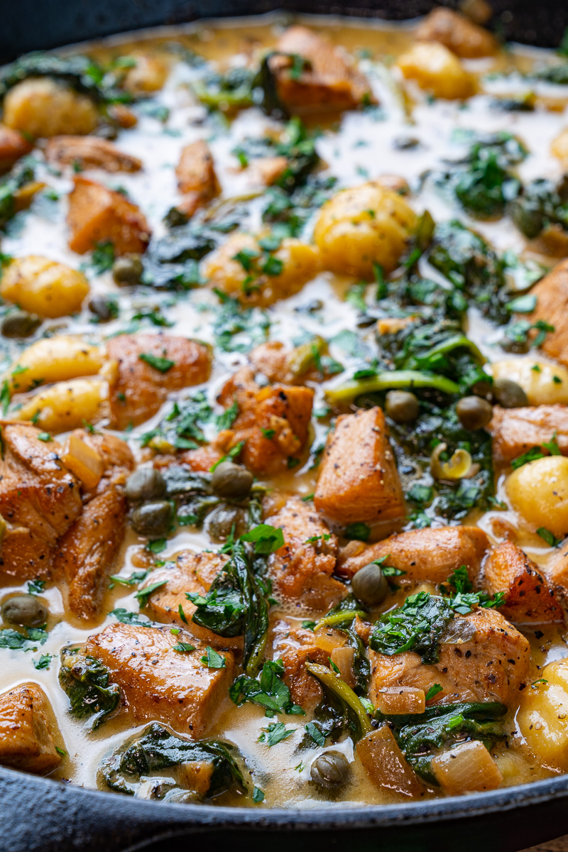 Chicken Gnocchi in a Creamy Lemon and Caper Sauce Chicken Gnocchi in a Creamy Lemon and Caper Sauce