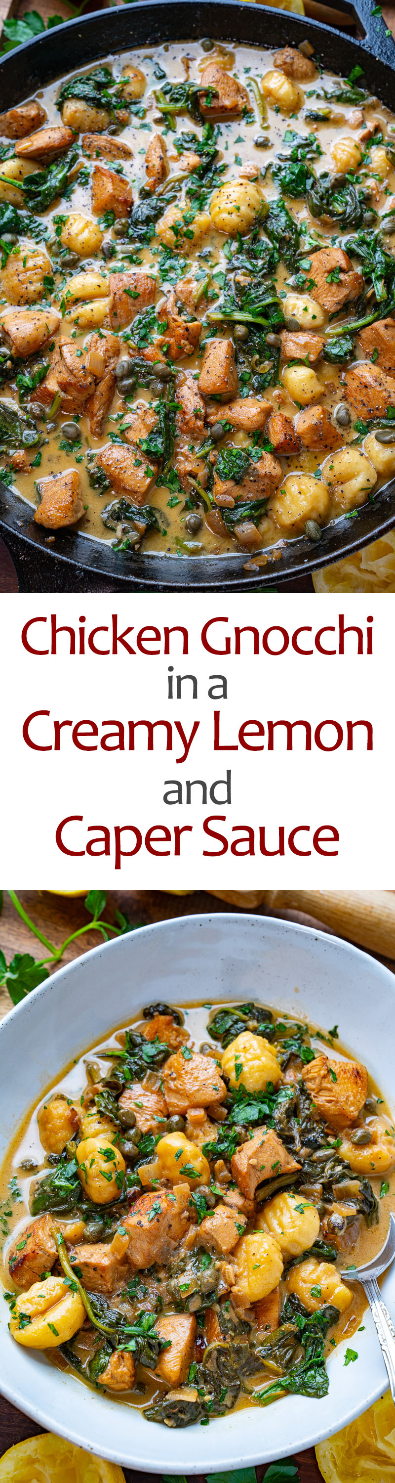 Chicken Gnocchi in a Creamy Lemon and Caper Sauce Chicken Gnocchi in a Creamy Lemon and Caper Sauce
