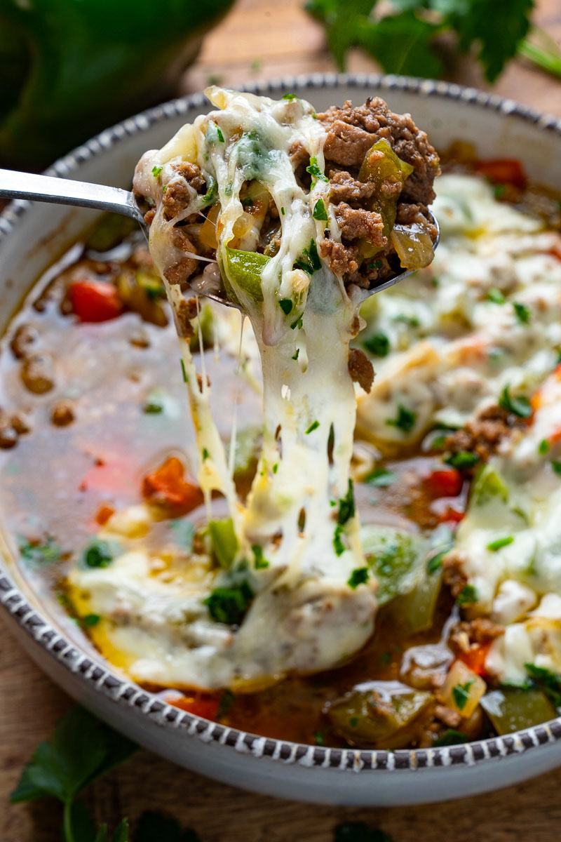 Philly Cheesesteak Soup