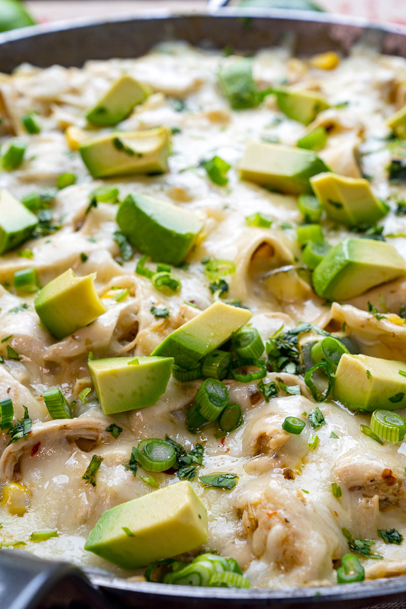 Salsa Verde Chicken Enchilada Skillet Salsa Verde Chicken Enchilada Skillet