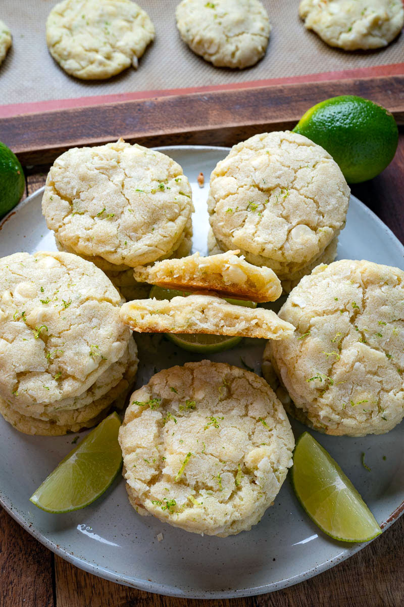 Coconut Lime White Chocolate Chip Cookies Coconut Lime White Chocolate Chip Cookies