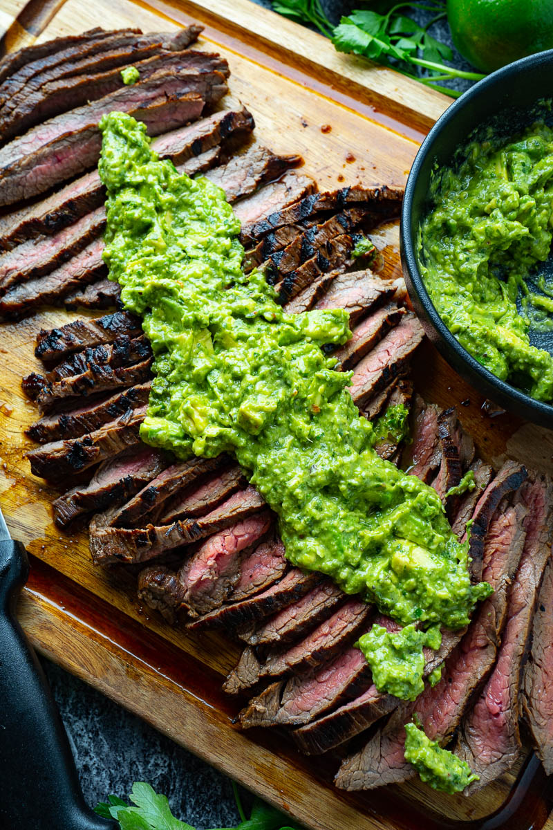 Carne Asada with Avocado Salsa Verde Carne Asada with Avocado Salsa Verde