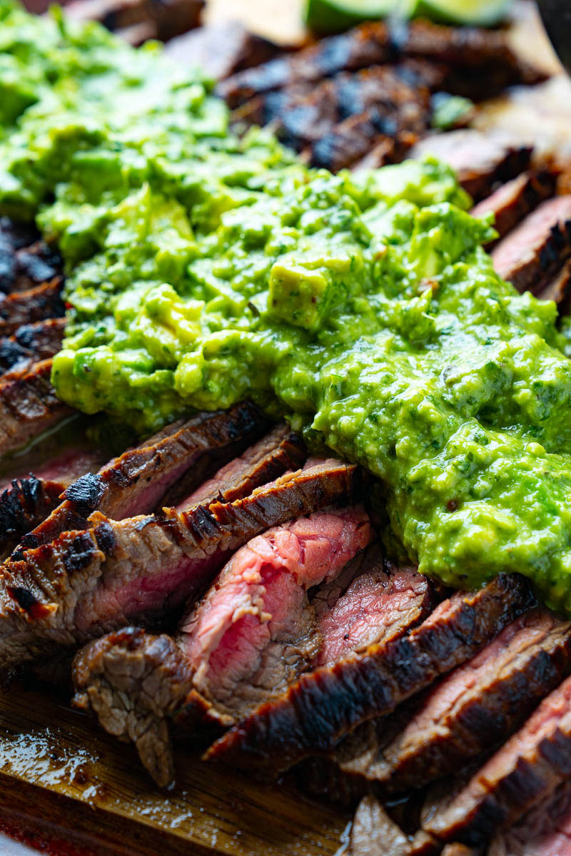 Carne Asada with Avocado Salsa Verde