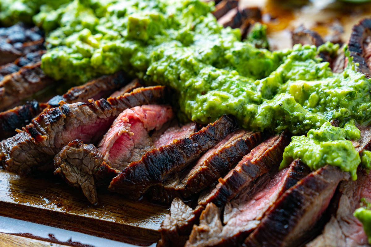 Carne Asada with Avocado Salsa Verde Carne Asada with Avocado Salsa Verde