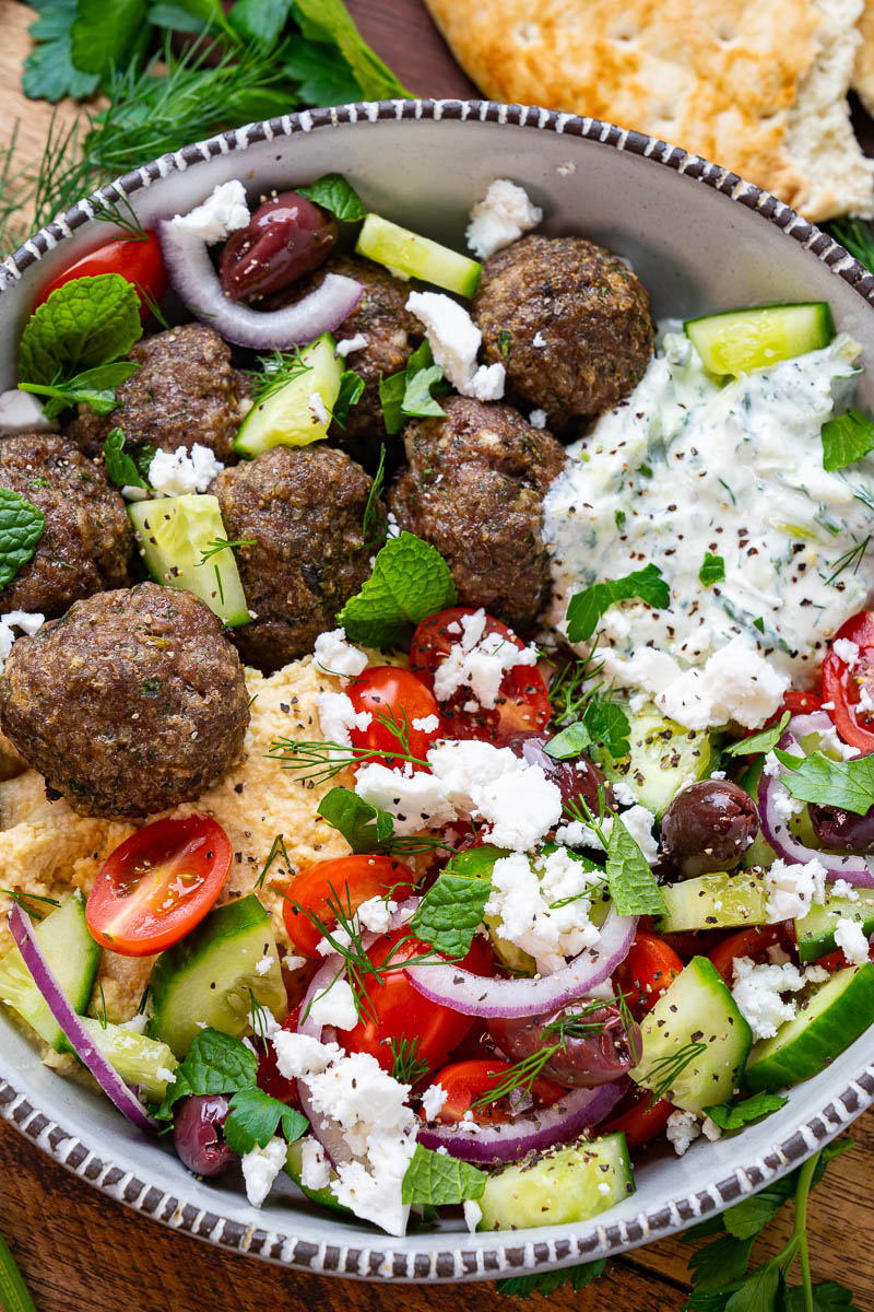 Greek Meatball Salad Greek Meatball Salad