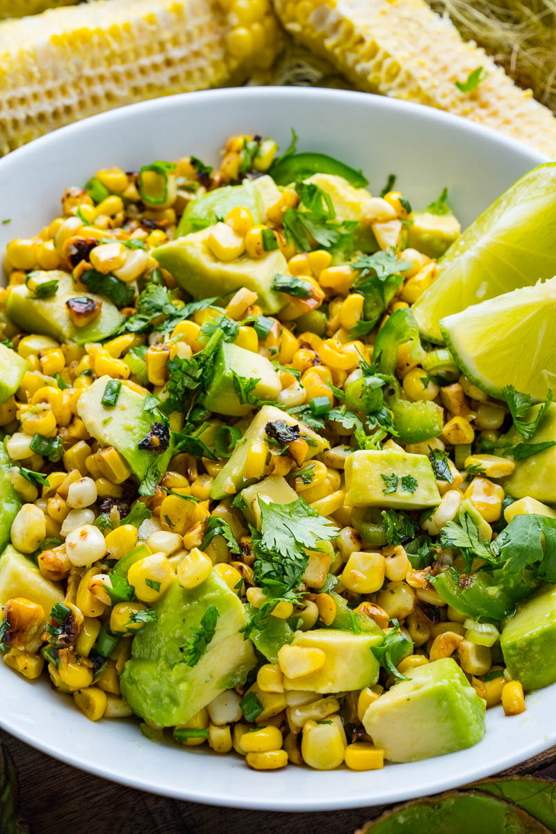 Jalapeno Honey Lime Corn Salad with Avocado Jalapeno Honey Lime Corn Salad with Avocado