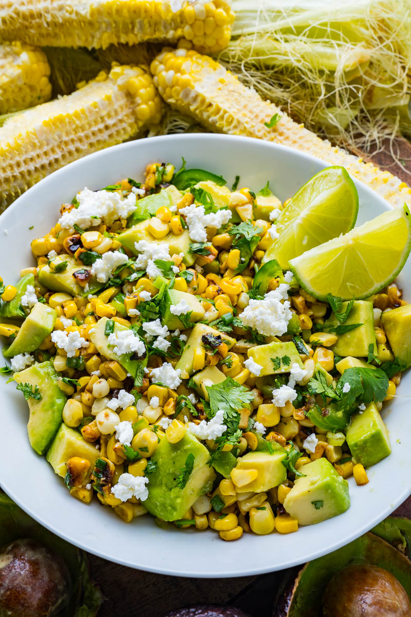 Jalapeno Honey Lime Corn Salad with Avocado Jalapeno Honey Lime Corn Salad with Avocado