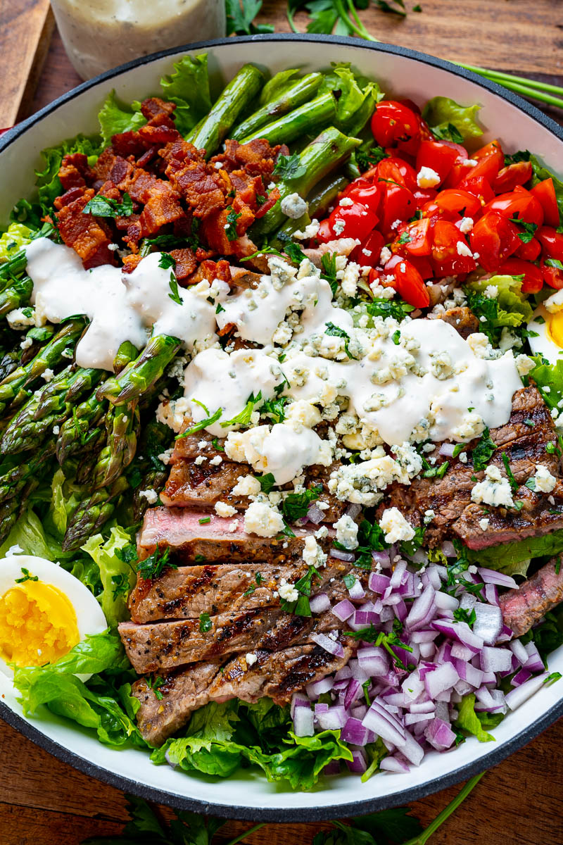 Steak and Egg Salad with Blue Cheese Dressing Steak and Egg Salad with Blue Cheese Dressing