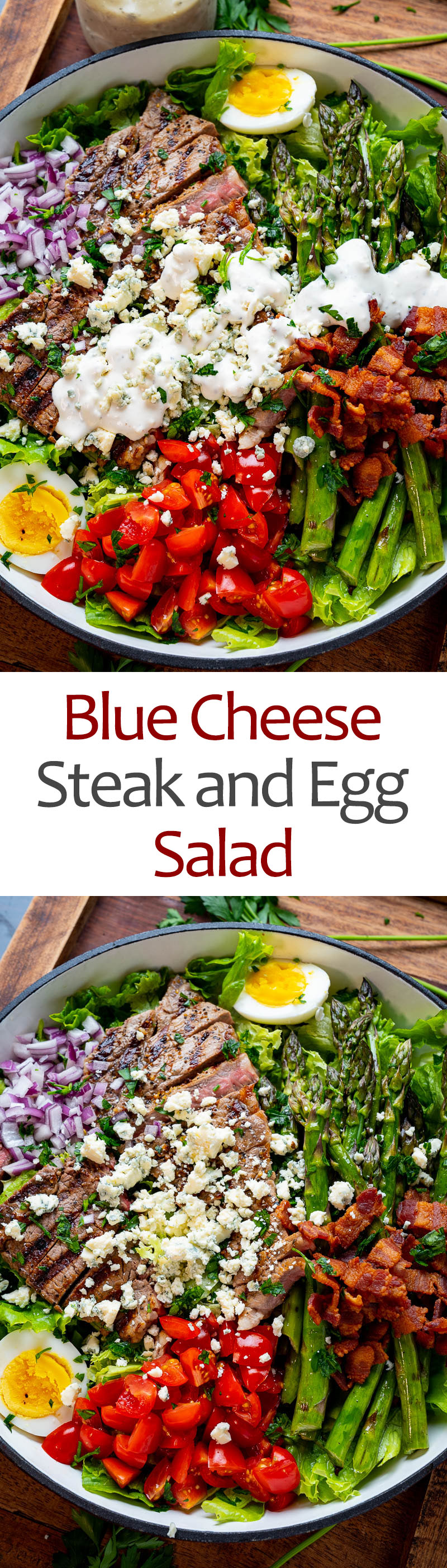 Steak and Egg Salad with Blue Cheese Dressing Steak and Egg Salad with Blue Cheese Dressing