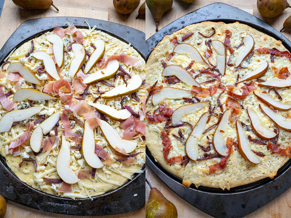 Pear Prosciutto and Blue Cheese Pizza Pear Prosciutto and Blue Cheese Pizza