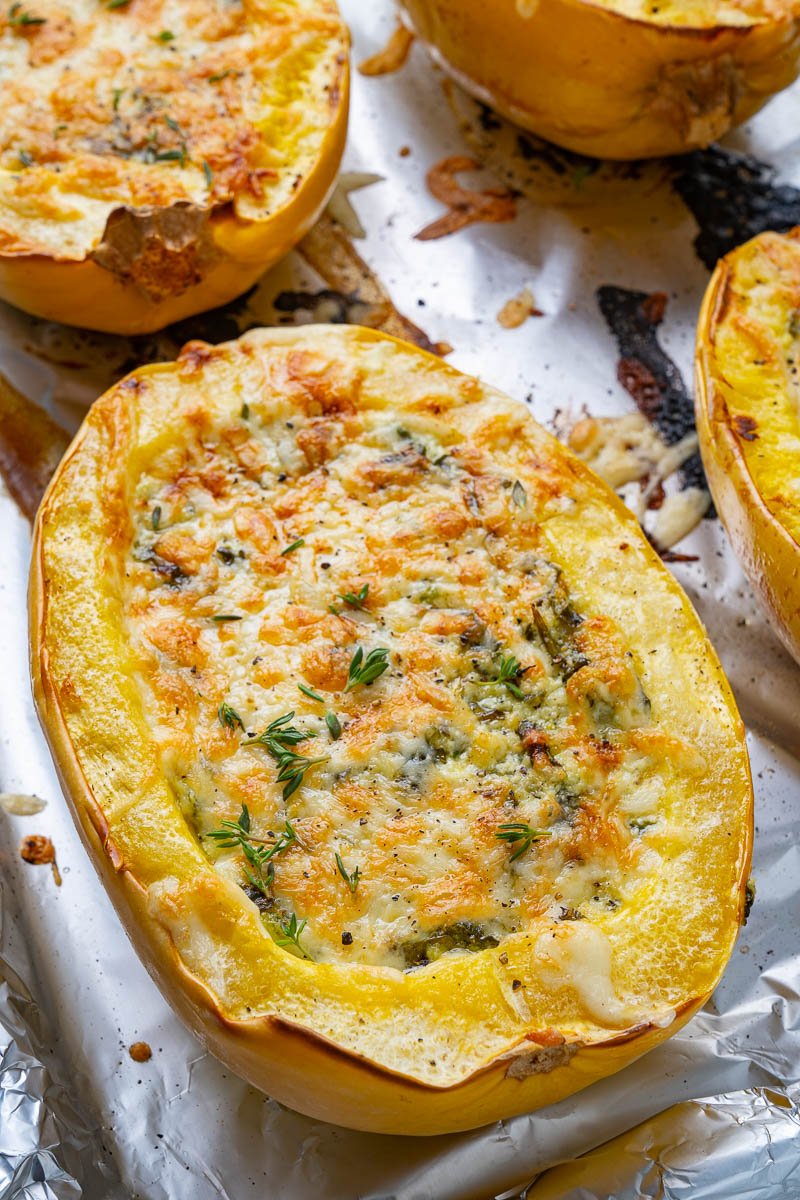 Five Cheese Garlic Spaghetti Squash Five Cheese Garlic Spaghetti Squash