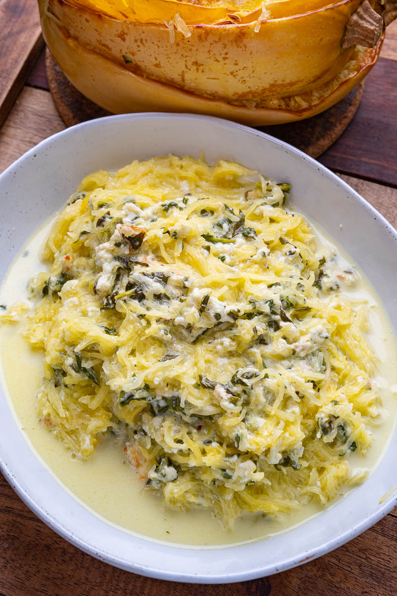 Five Cheese Garlic Spaghetti Squash Five Cheese Garlic Spaghetti Squash