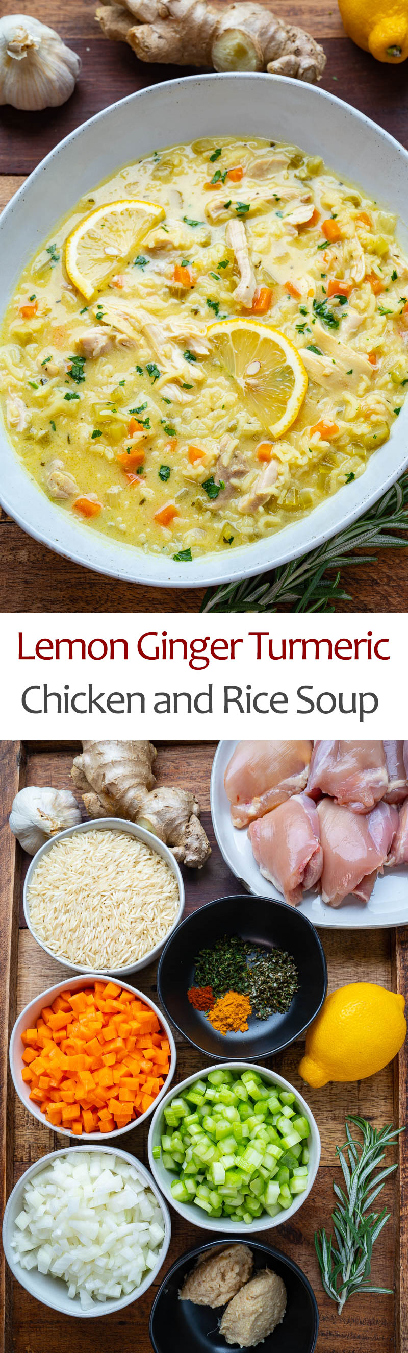 Lemon Ginger Turmeric Chicken and Rice Soup Lemon Ginger Turmeric Chicken and Rice Soup