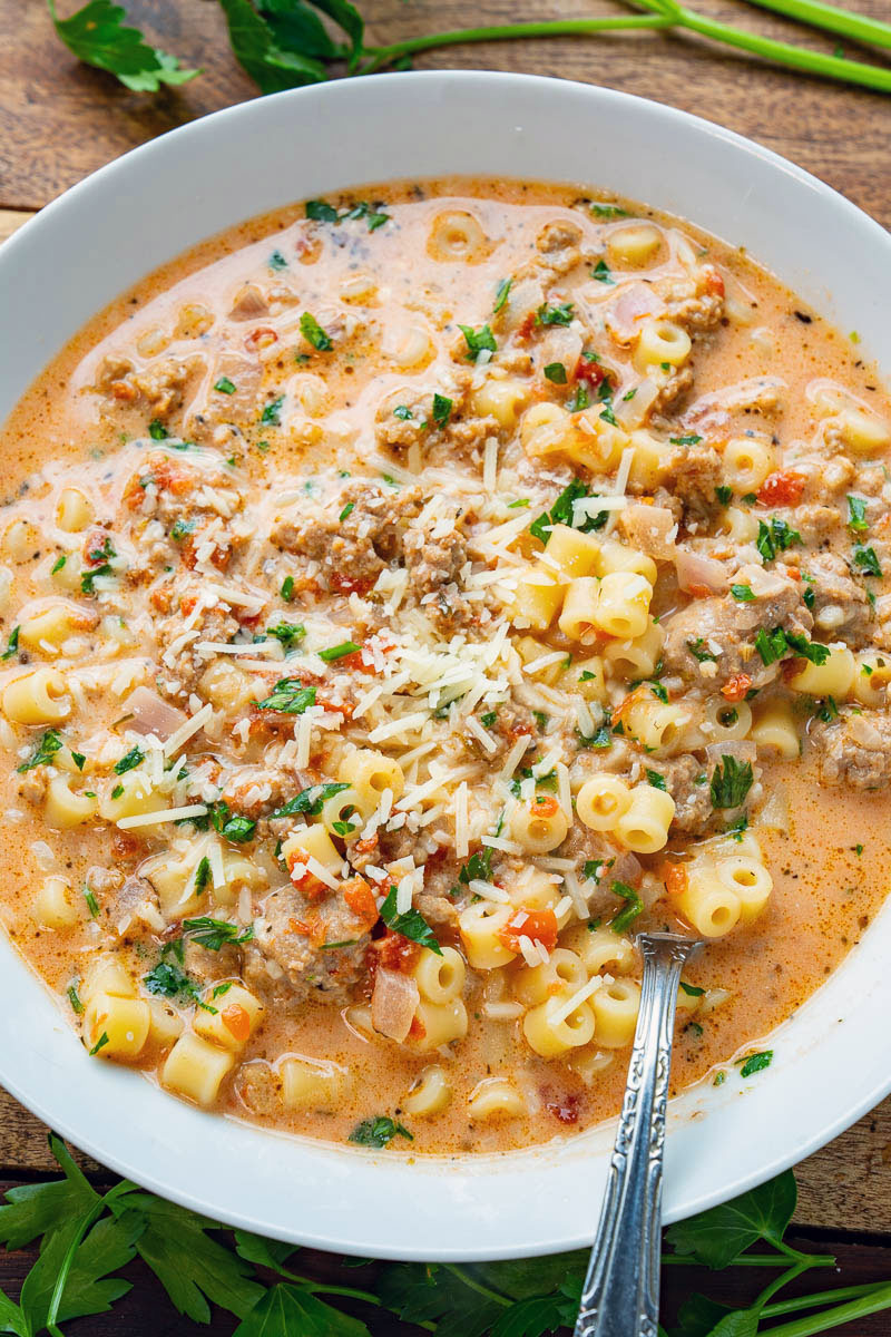 Creamy Parmesan Italian Sausage Soup Creamy Parmesan Italian Sausage Soup