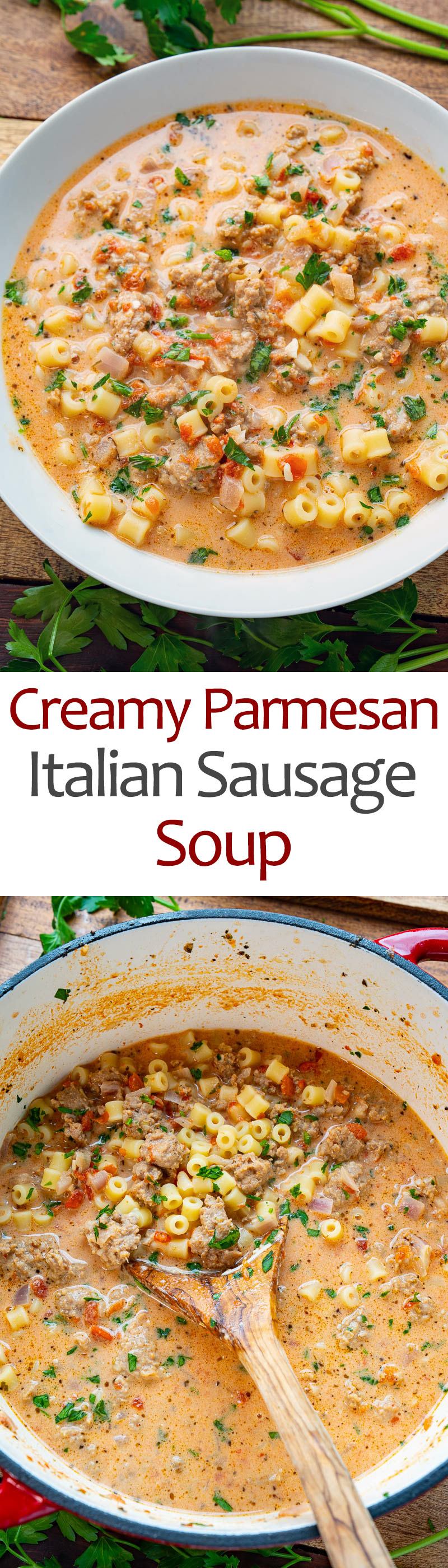 Creamy Parmesan Italian Sausage Soup Creamy Parmesan Italian Sausage Soup