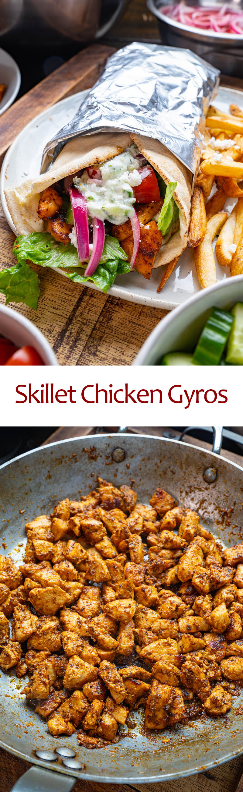 Skillet Chicken Gyros Skillet Chicken Gyros
