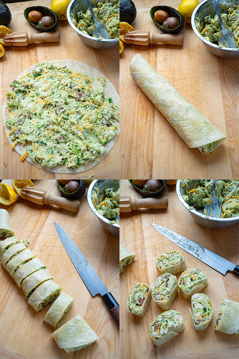 Bacon and Cheddar Avocado Chicken Salad Roll-Ups Bacon and Cheddar Avocado Chicken Salad Roll-Ups