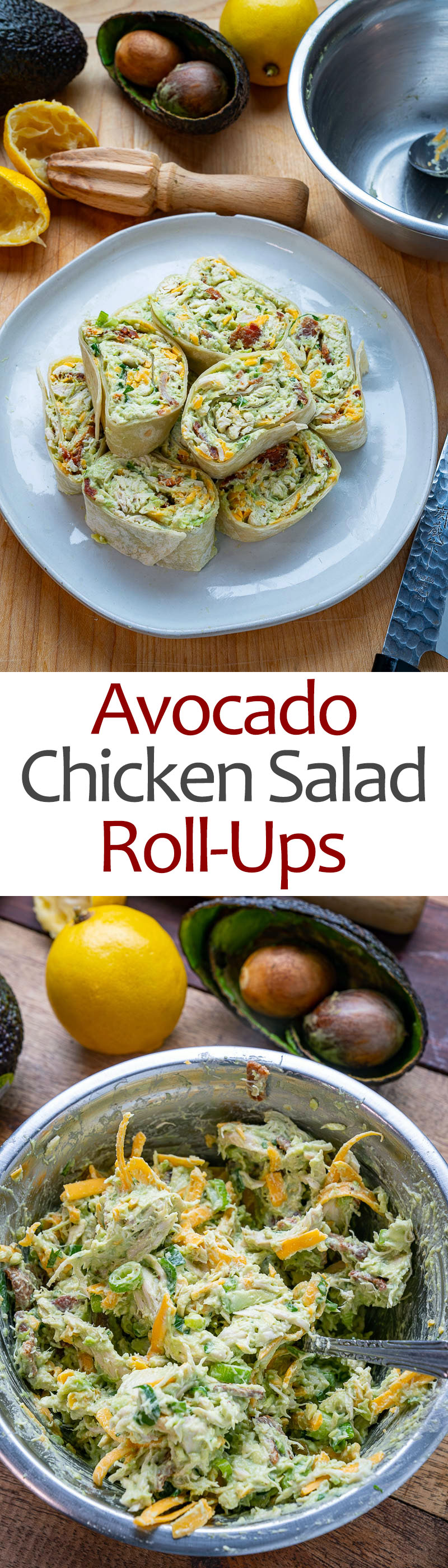 Bacon and Cheddar Avocado Chicken Salad Roll-Ups Bacon and Cheddar Avocado Chicken Salad Roll-Ups