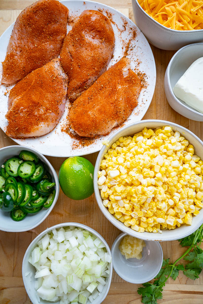 One Pan Chicken and Jalapeno Popper Creamed Corn One Pan Chicken and Jalapeno Popper Creamed Corn