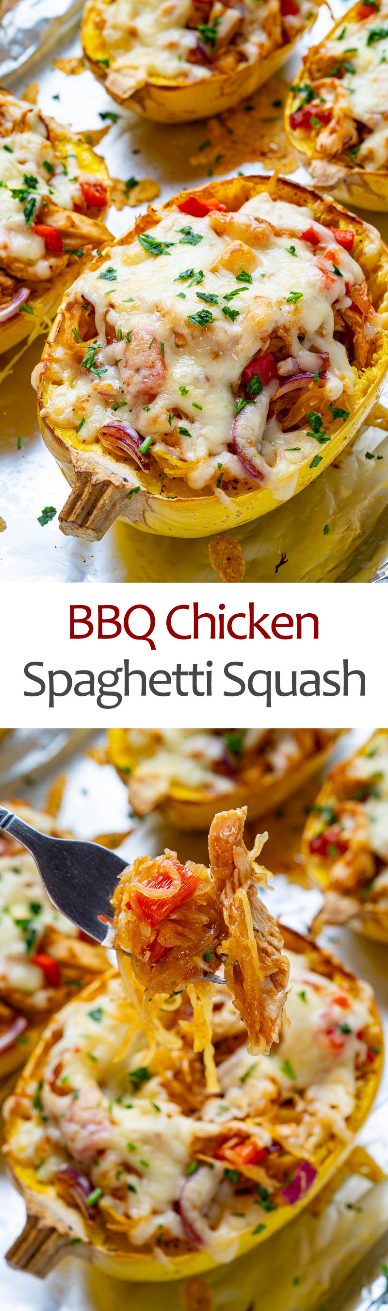 BBQ Chicken Stuffed Spaghetti Squash BBQ Chicken Stuffed Spaghetti Squash
