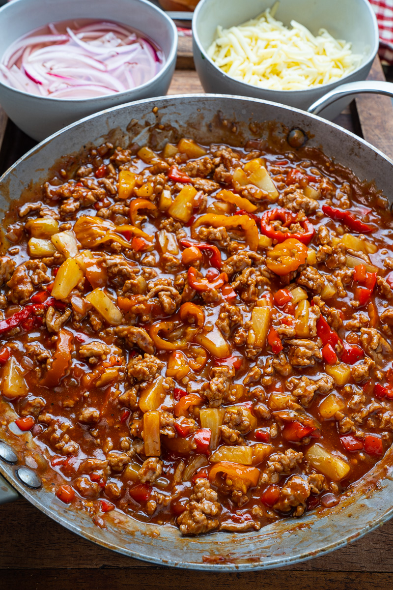 BBQ Chicken Pizza Sloppy Joes BBQ Chicken Pizza Sloppy Joes