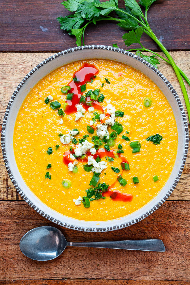 Buffalo Cauliflower Soup