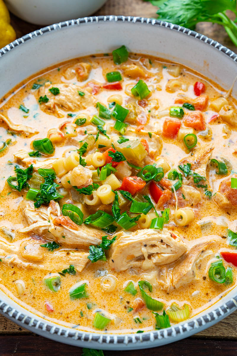 Creamy Parmesan Cajun Chicken Pasta Soup Creamy Parmesan Cajun Chicken Pasta Soup