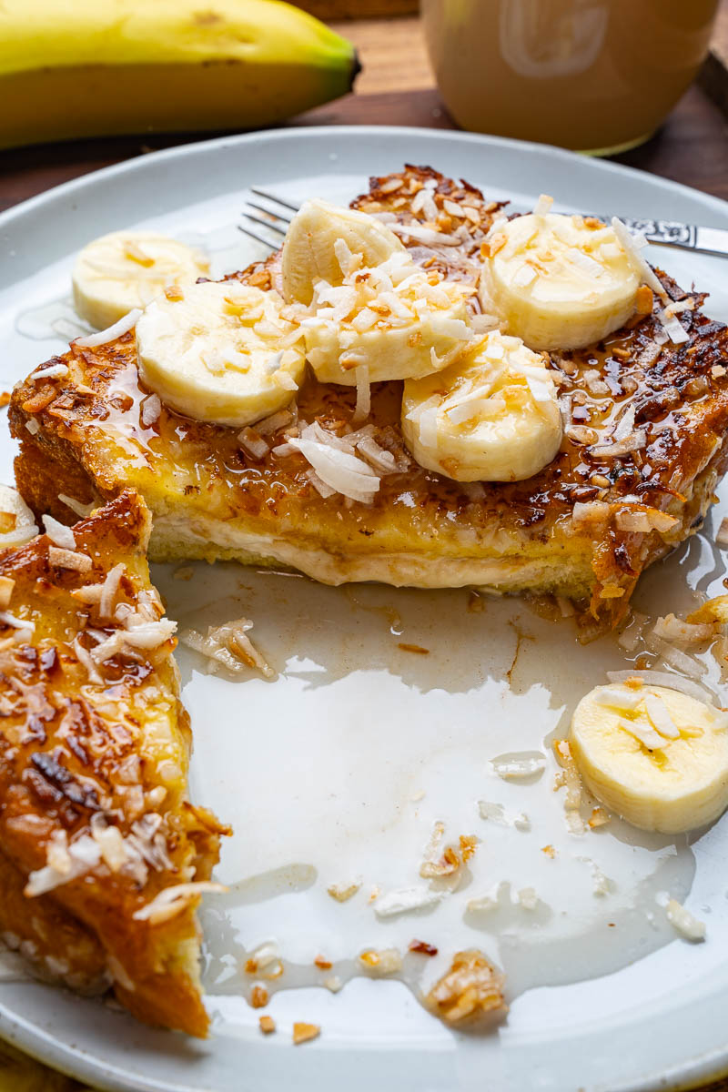 Caramelized Banana Cheesecake Stuffed Coconut French Toast Caramelized Banana Cheesecake Stuffed Coconut French Toast