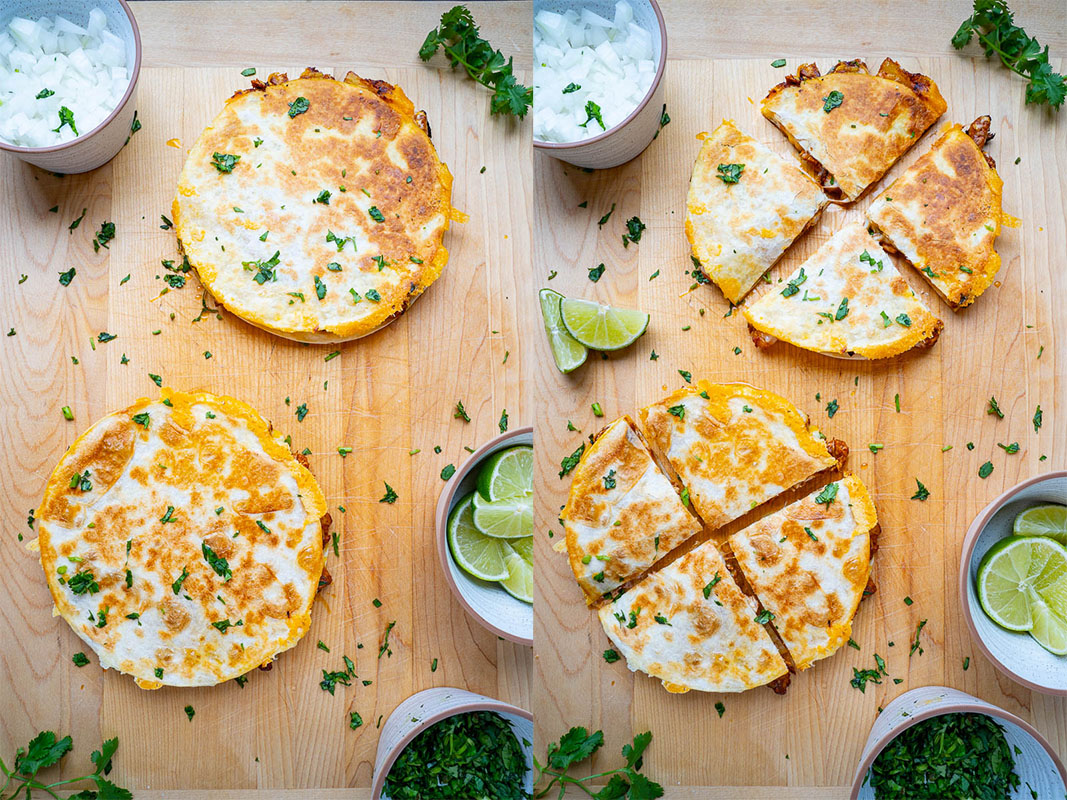 Chicken al Pastor Quesadillas Chicken al Pastor Quesadillas