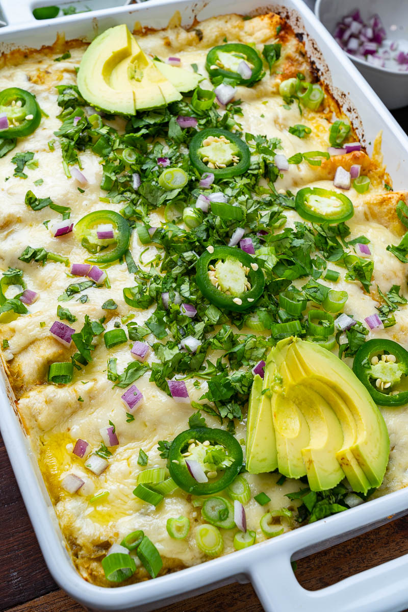 Salsa Verde Chicken Enchiladas