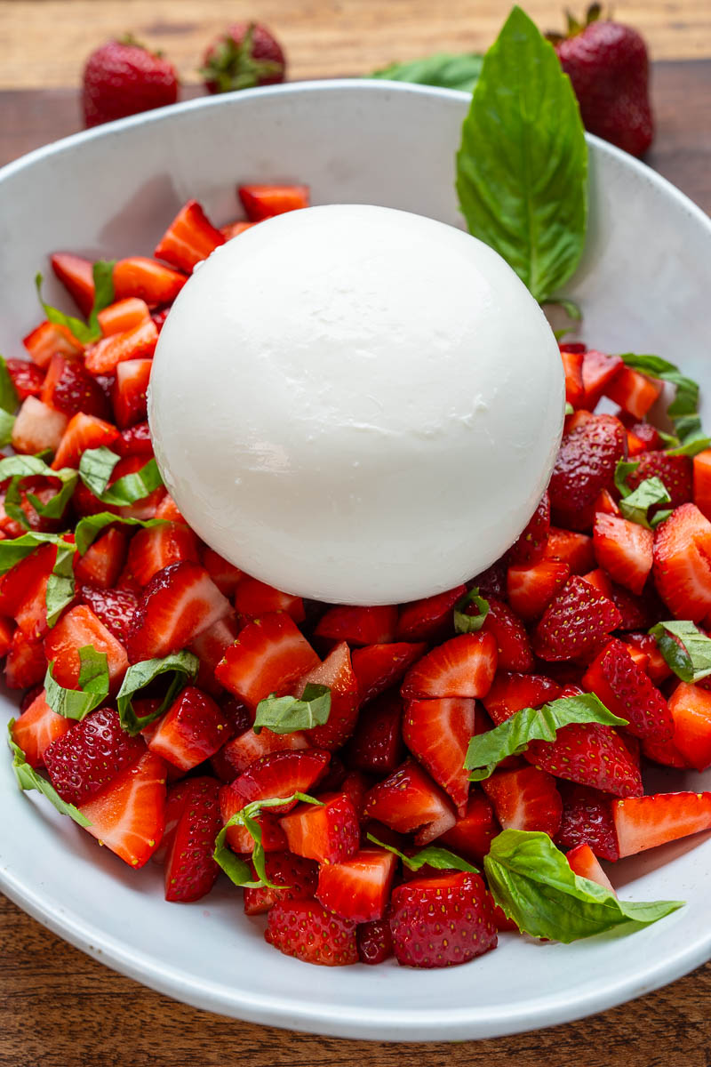 Burrata Strawberry Caprese Salad Burrata Strawberry Caprese Salad
