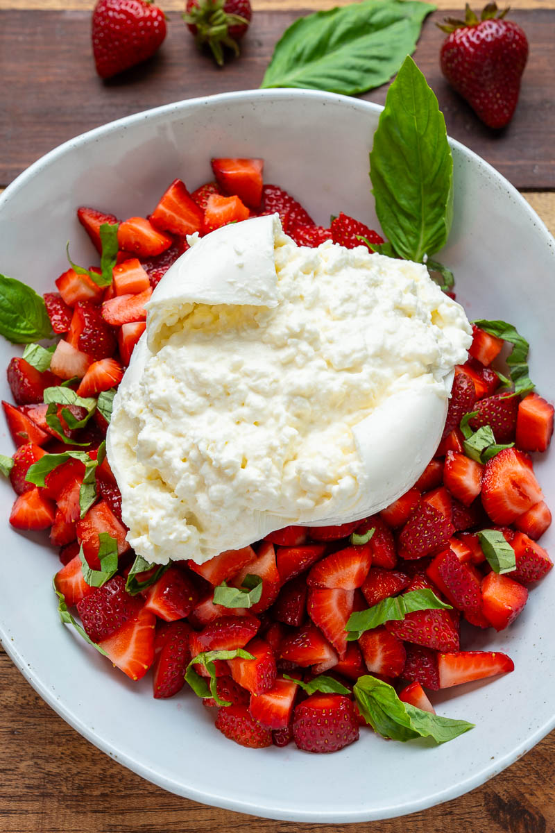 Burrata Strawberry Caprese Salad Burrata Strawberry Caprese Salad