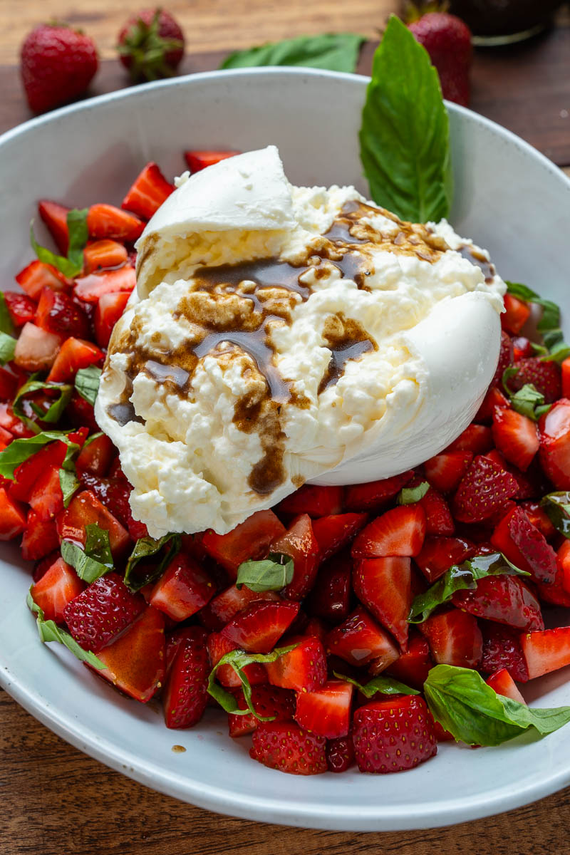 Burrata Strawberry Caprese Salad Burrata Strawberry Caprese Salad