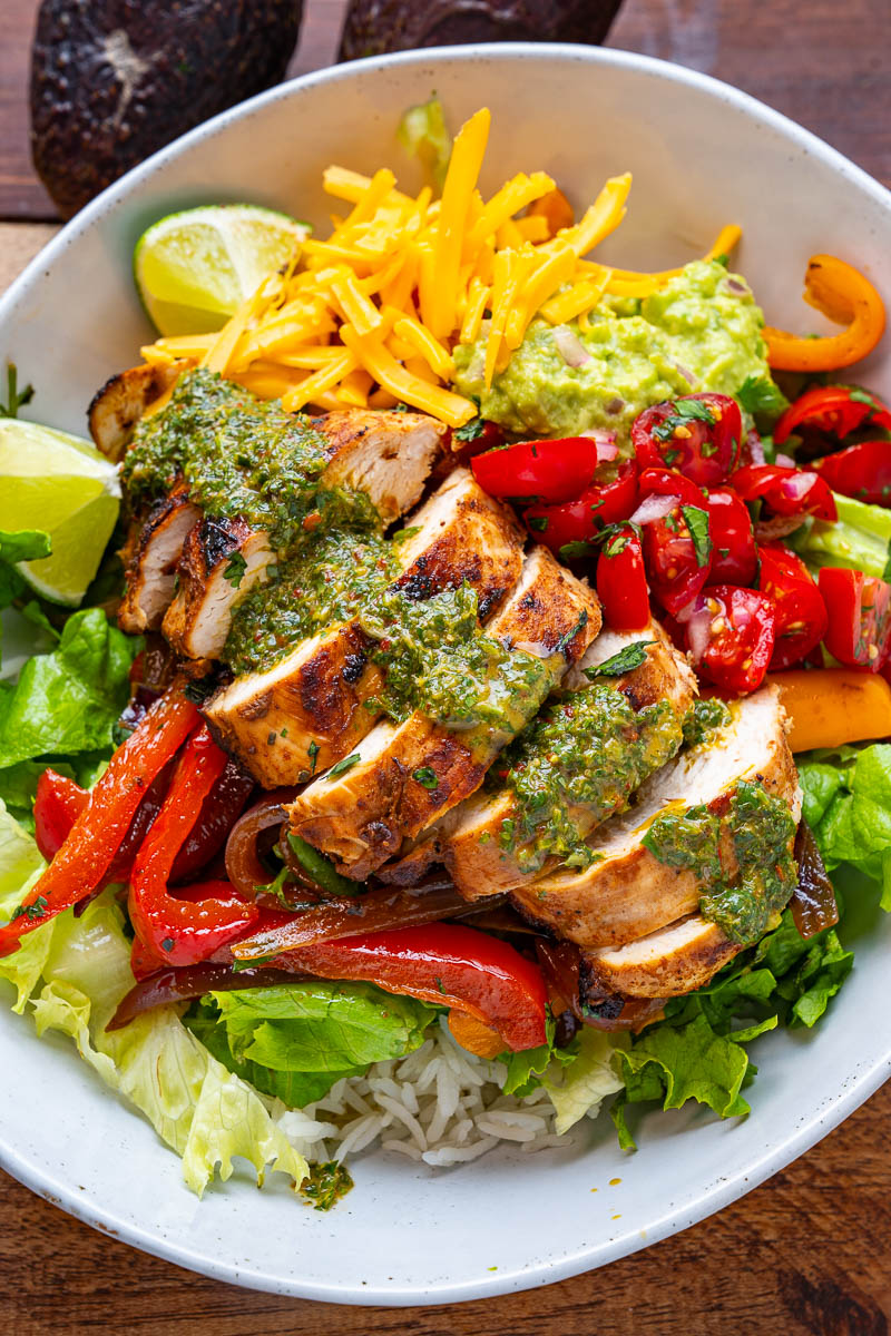 Chicken Fajita Burrito Bowls
