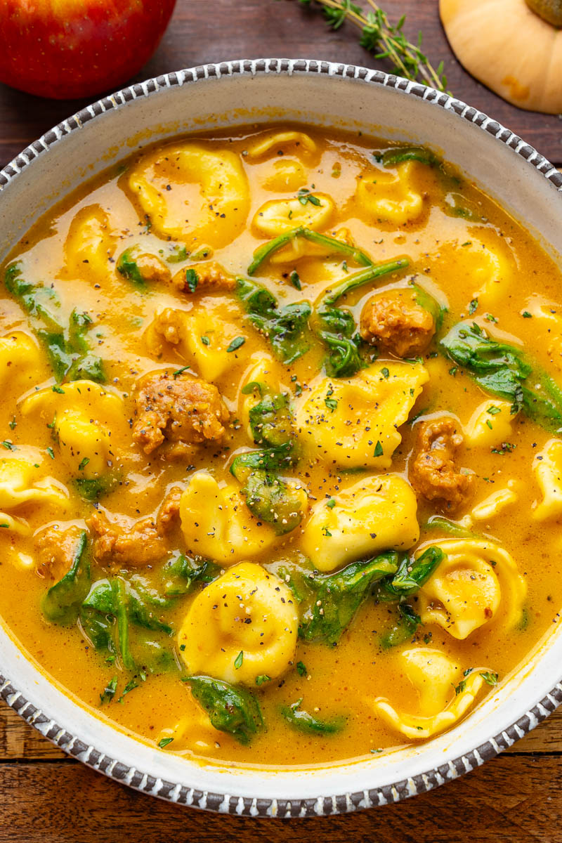 Butternut Sausage Tortellini Soup
