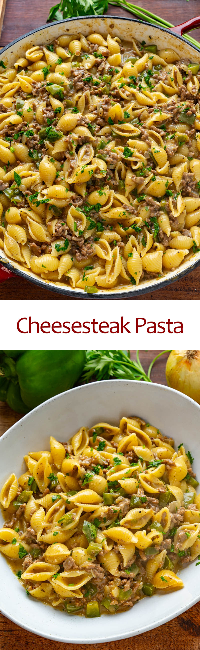 Philly Cheesesteak Pasta Philly Cheesesteak Pasta