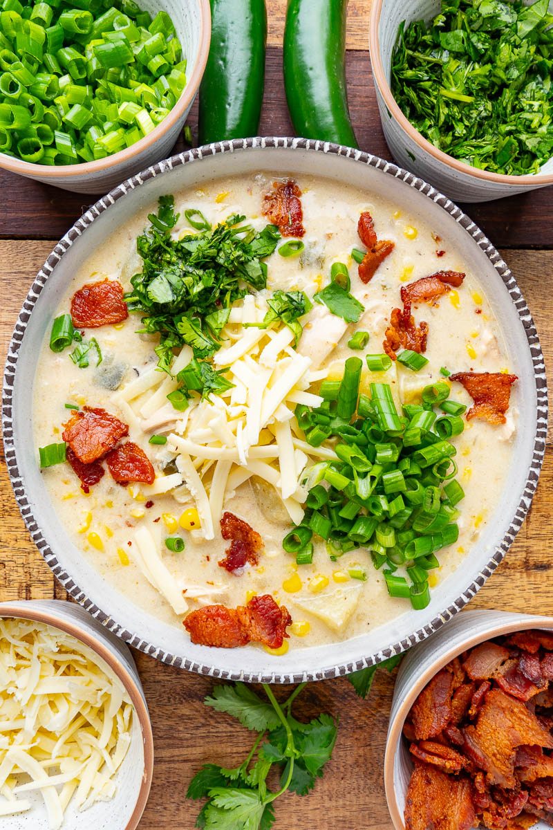 White Chicken Chili Corn Chowder