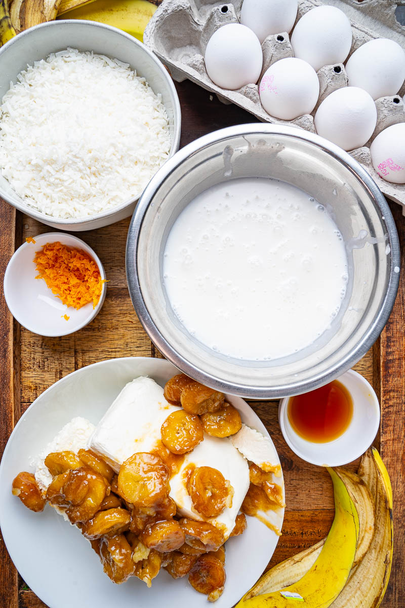 Caramelized Banana Cheesecake Stuffed Coconut French Toast Casserole Caramelized Banana Cheesecake Stuffed Coconut French Toast Casserole