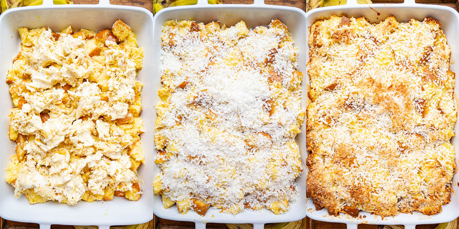 Caramelized Banana Cheesecake Stuffed Coconut French Toast Casserole Caramelized Banana Cheesecake Stuffed Coconut French Toast Casserole