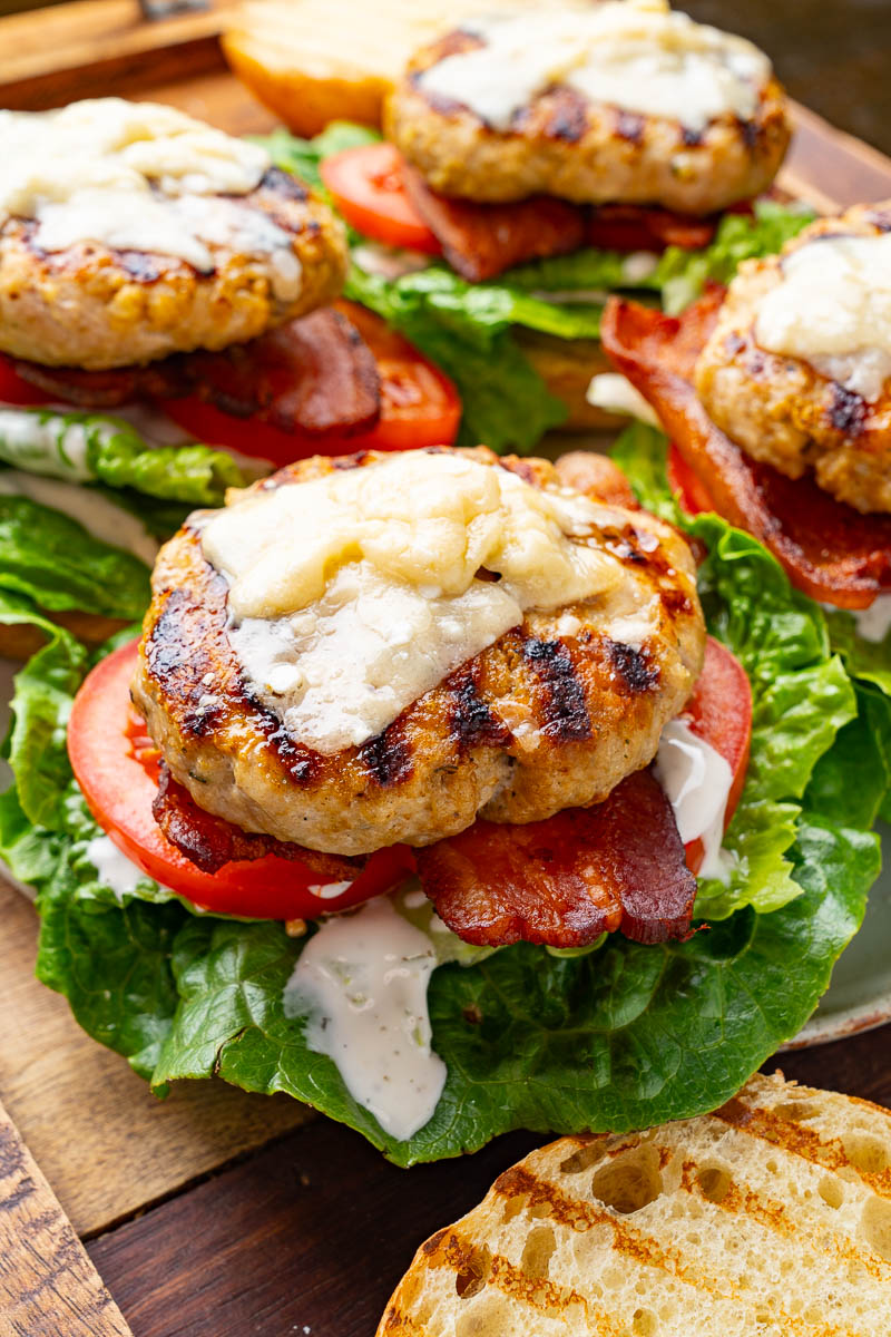 Chicken Caesar Burgers Chicken Caesar Burgers