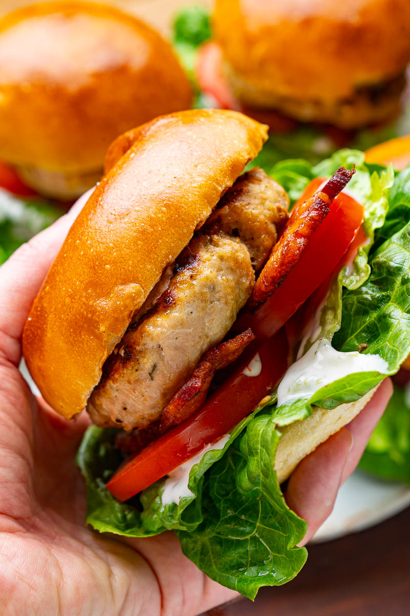 Chicken Caesar Burgers Chicken Caesar Burgers