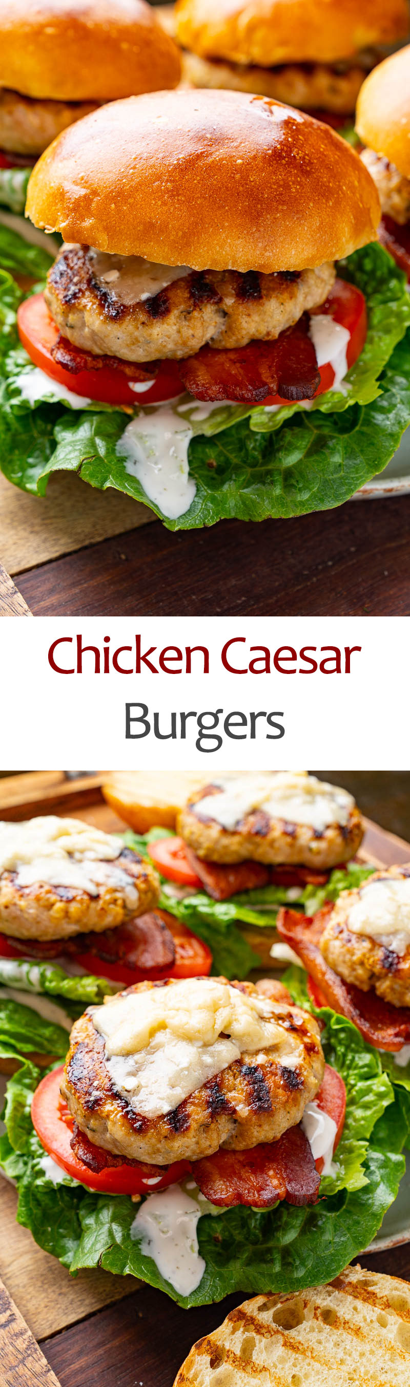 Chicken Caesar Burgers Chicken Caesar Burgers