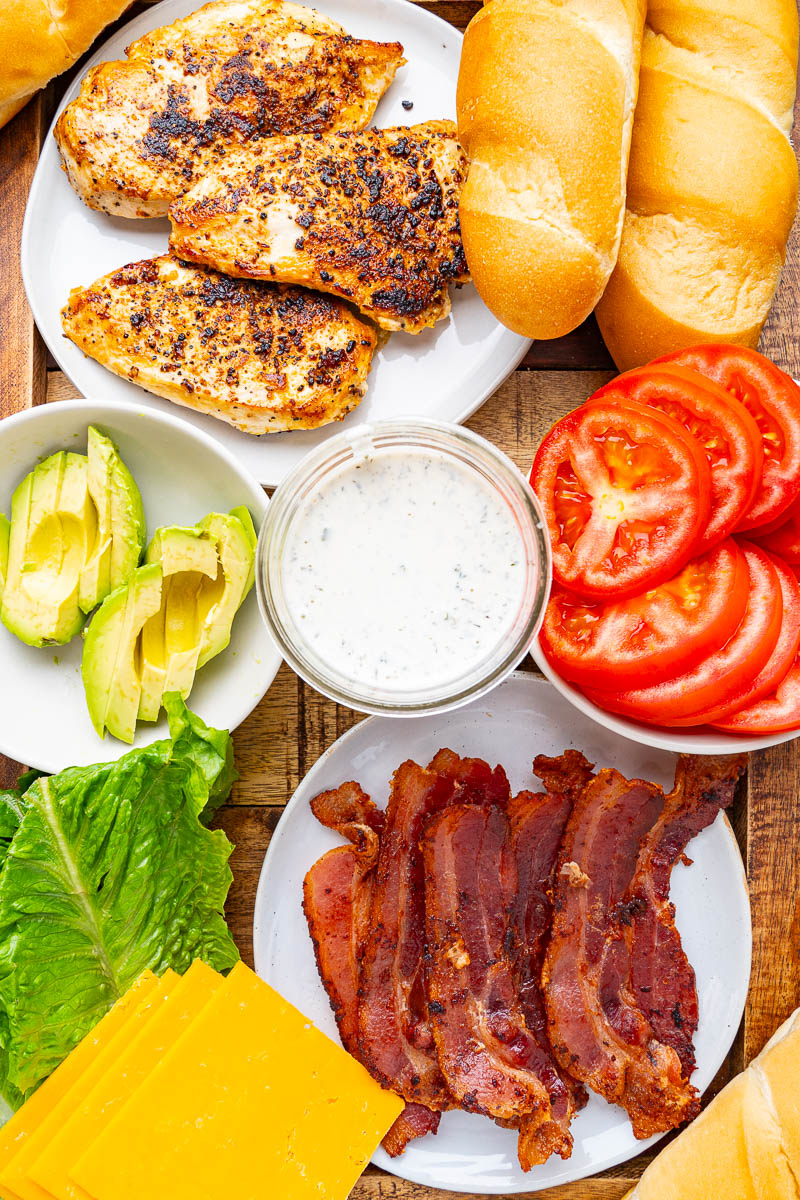 Chopped Chicken Bacon Ranch Sandwich Chopped Chicken Bacon Ranch Sandwich