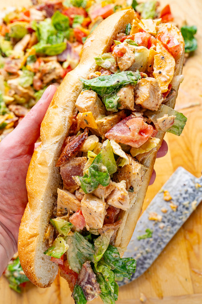 Chopped Chicken Bacon Ranch Sandwich Chopped Chicken Bacon Ranch Sandwich