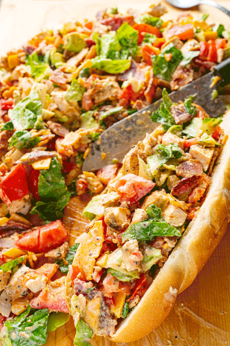 Chopped Chicken Bacon Ranch Sandwich Chopped Chicken Bacon Ranch Sandwich