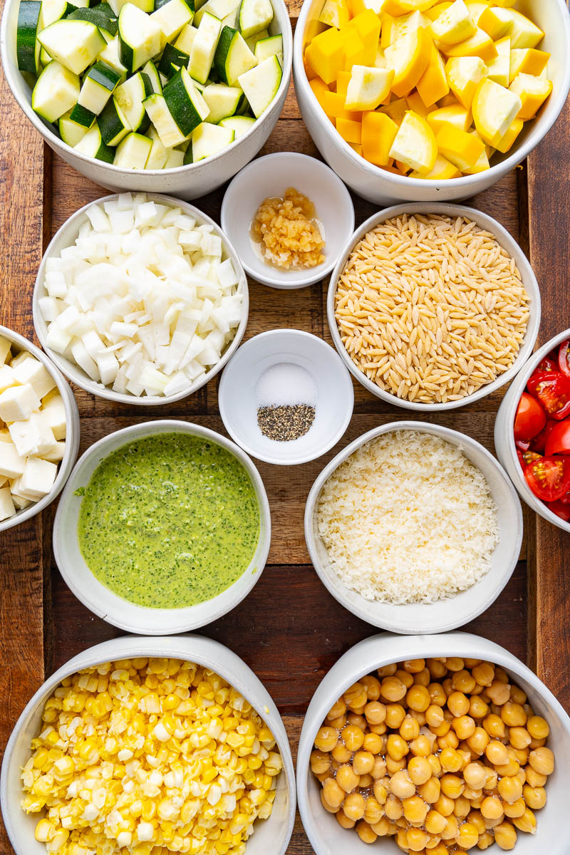 Zucchini and Corn Pesto Orzo Zucchini and Corn Pesto Orzo