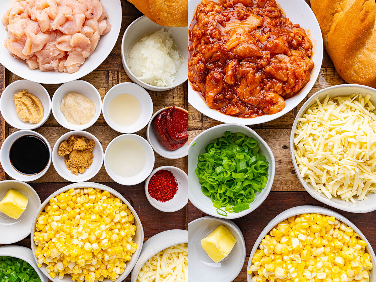 Korean Fire Chicken (Buldak) with Cheese and Corn Korean Fire Chicken (Buldak) with Cheese and Corn